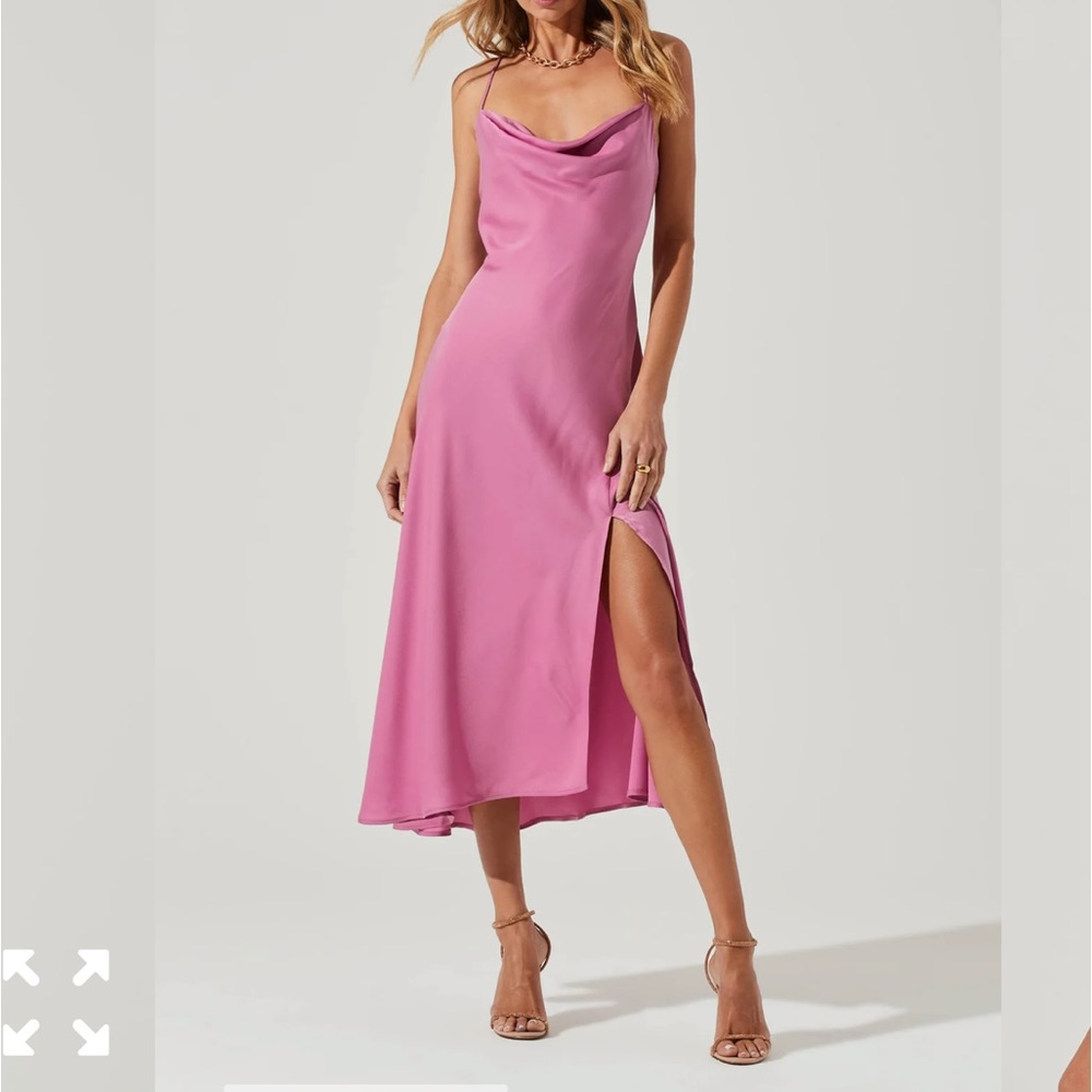 ASTR The Label Gaia midi dress in icy pink